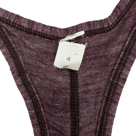 LULULEMON Train Times Tank Size 4 Heathered Dark Adobe - Picture 8 of 8